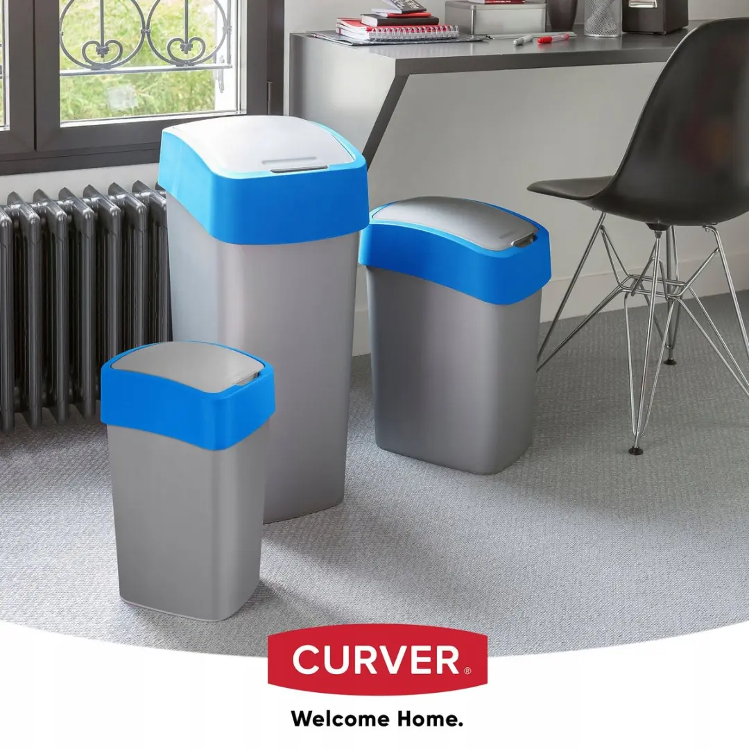Curver Flip Bin Serie 45L Prullenbak - Niebieski