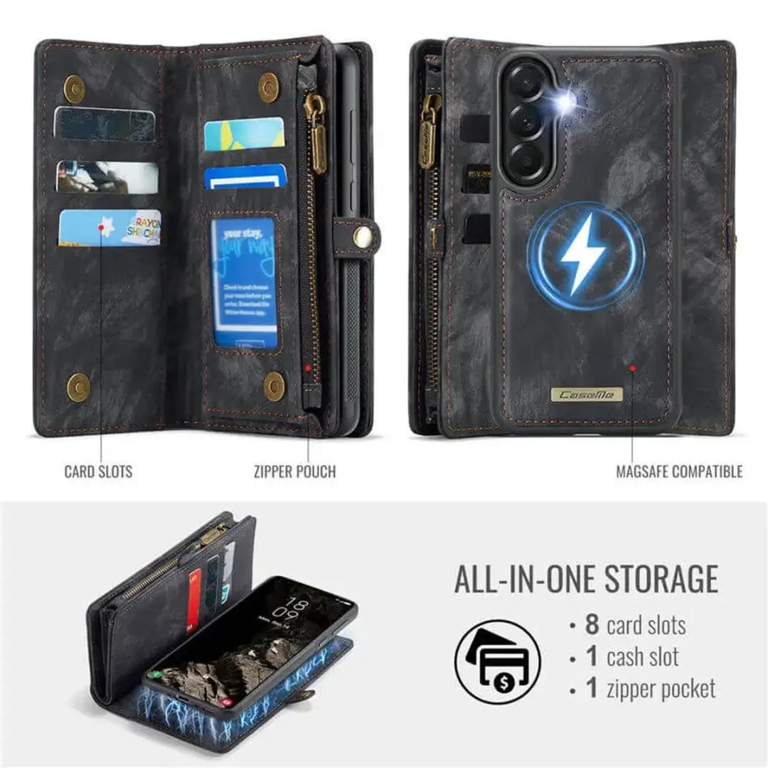 Caseme 008 Book Case Back Cover Samsung Galaxy A37 - Zwart