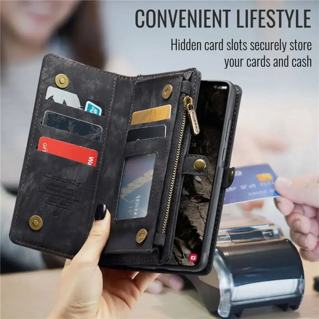 Caseme 008 Book Case Back Cover Samsung Galaxy A37 - Zwart