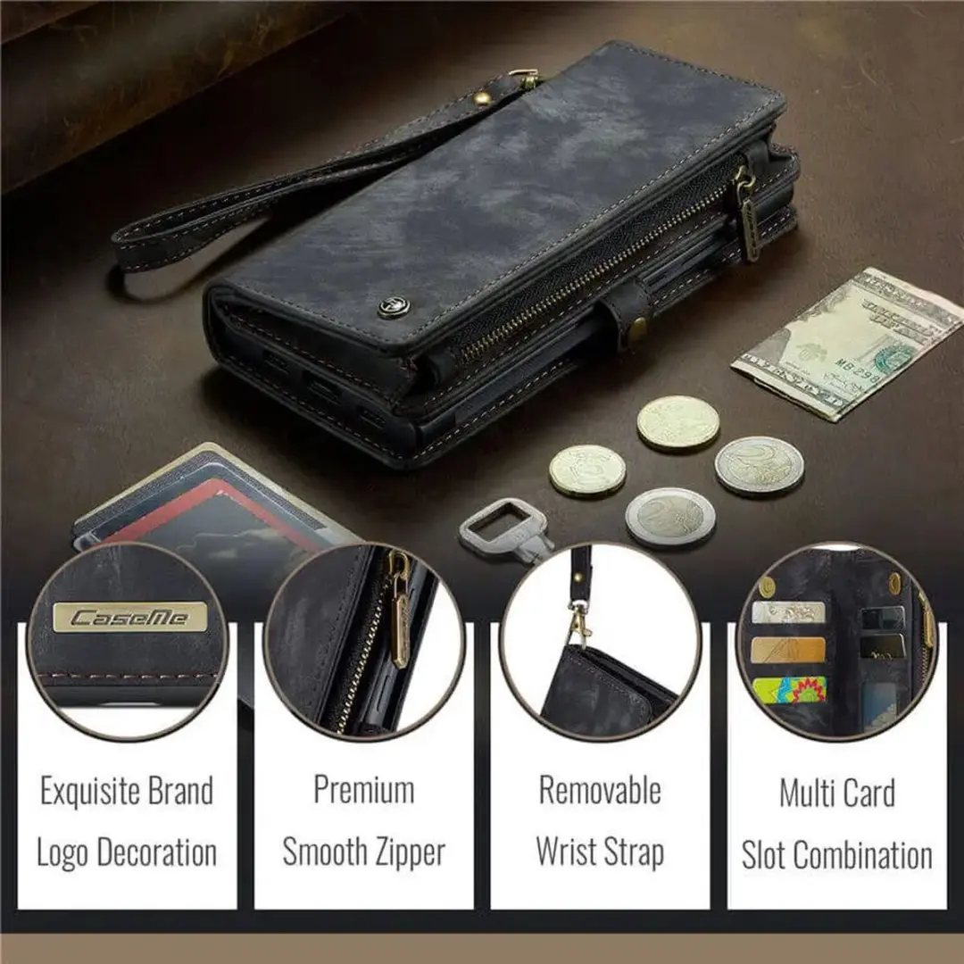 Caseme 008 Book Case Back Cover Samsung Galaxy A37 - Zwart
