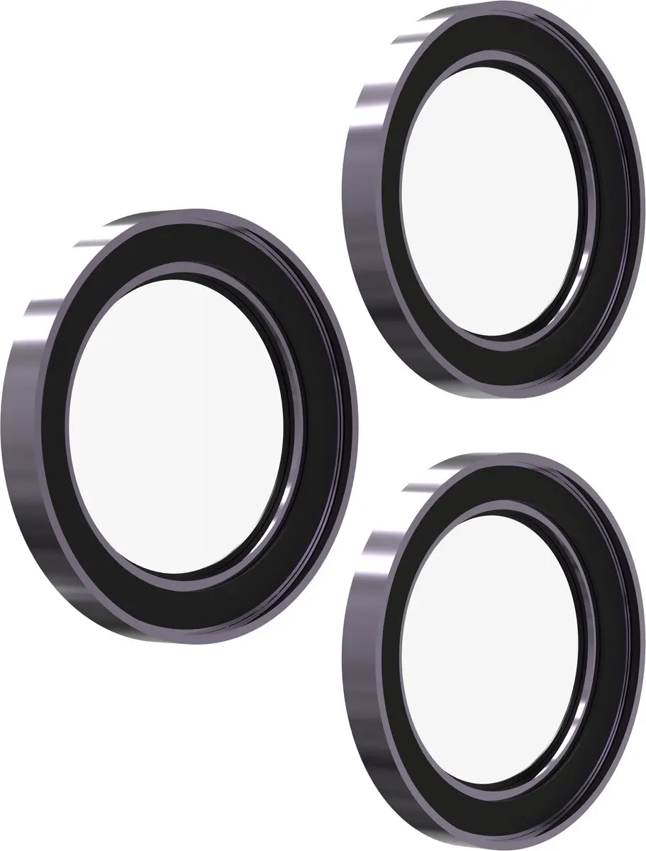 ZAGG Glass Elite Camera Rings iPhone 15/16 Pro - Paars Glitter