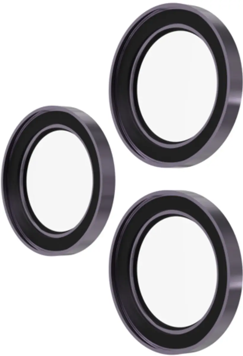 ZAGG Glass Elite Camera Rings iPhone 15/16 Pro - Paars Glitter