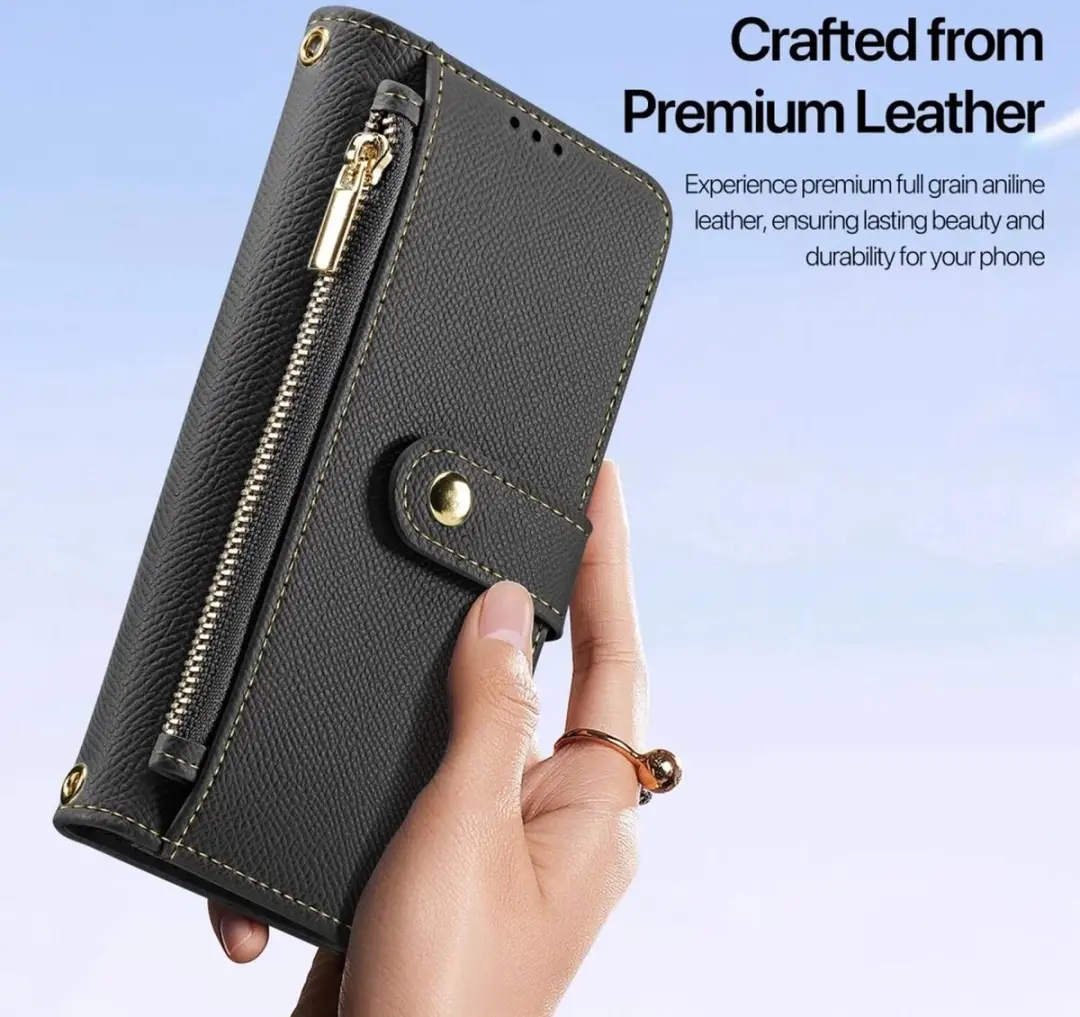 Dux Ducis Lawa Series iPhone 16 Plus Hoesje - Wallet Book Case 7 Pasjes - Zwart