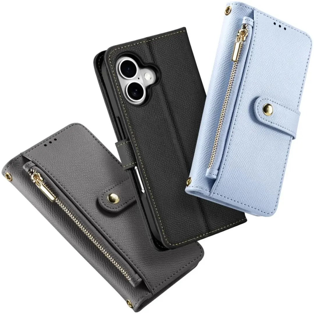 Dux Ducis Lawa Series iPhone 16 Plus Hoesje - Wallet Book Case 7 Pasjes - Zwart