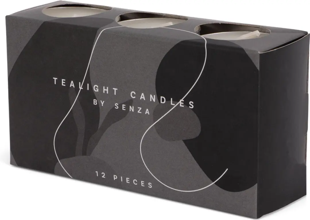 SENZA Set Van 12 Theelichtjes In Zwarte Box