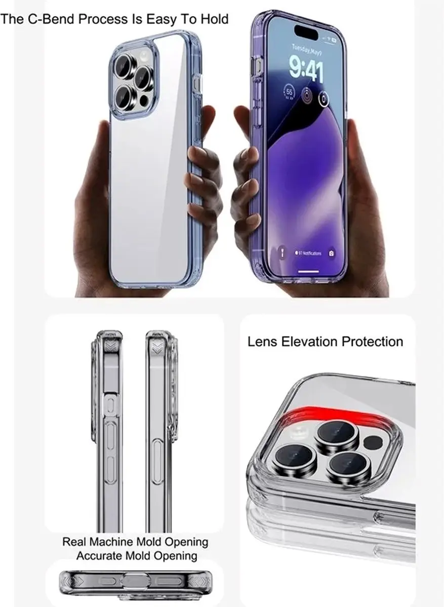 IPAKY iPhone 15 Pro Backcover - Transparant