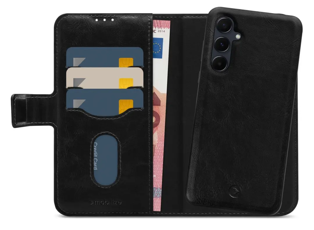 Mobilize Magnet Gelly Telefoonhoesje Samsung Galaxy A55 - 2in1 Bookcase - Zwart
