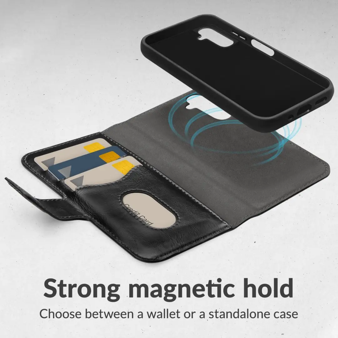 Mobilize Magnet Gelly Telefoonhoesje Samsung Galaxy A55 - 2in1 Bookcase - Zwart