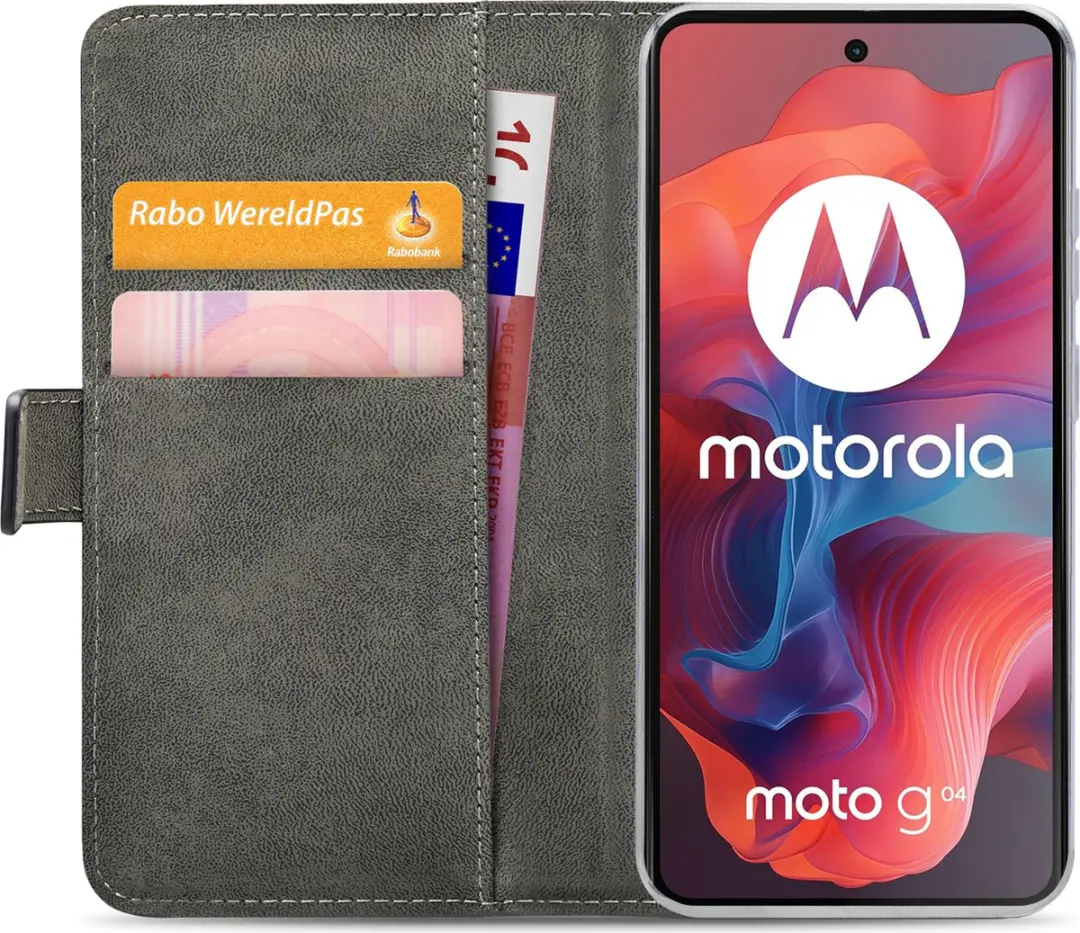 Mobilize Classic Gelly Wallet Bookcase Motorola Moto G04 - Zwart