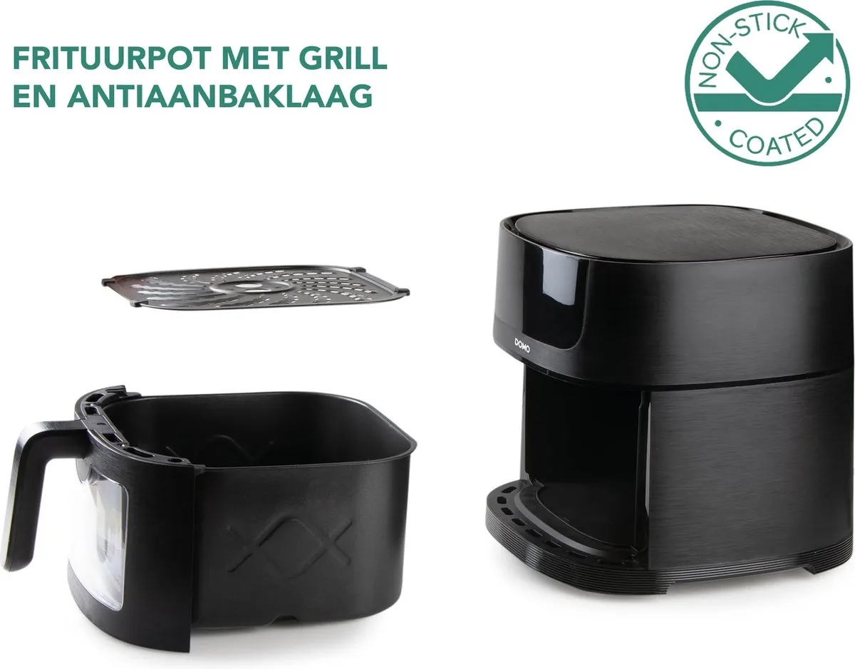 Domo DO543FR Airfryer XXL 8L - Zwart
