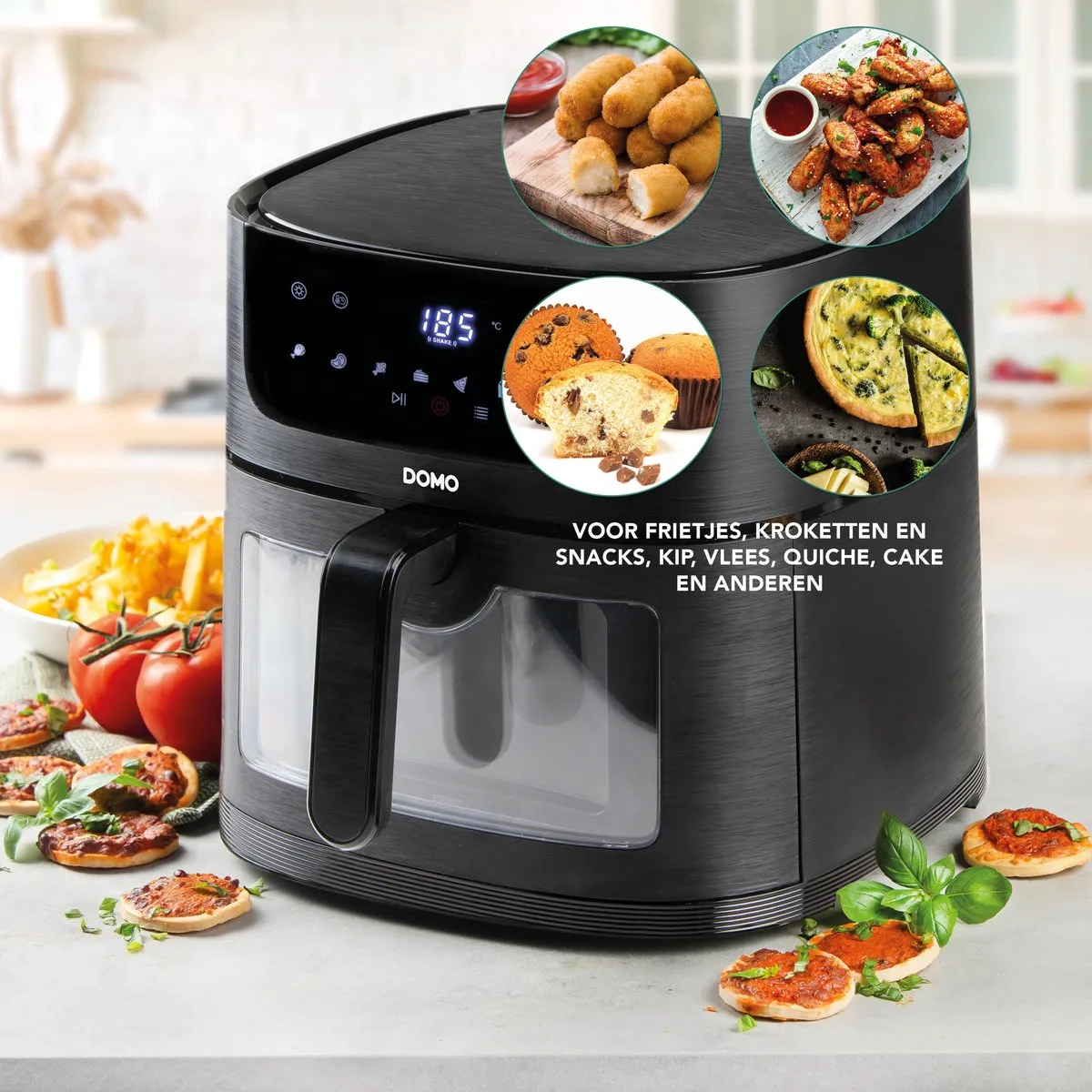 Domo DO543FR Airfryer XXL 8L - Zwart