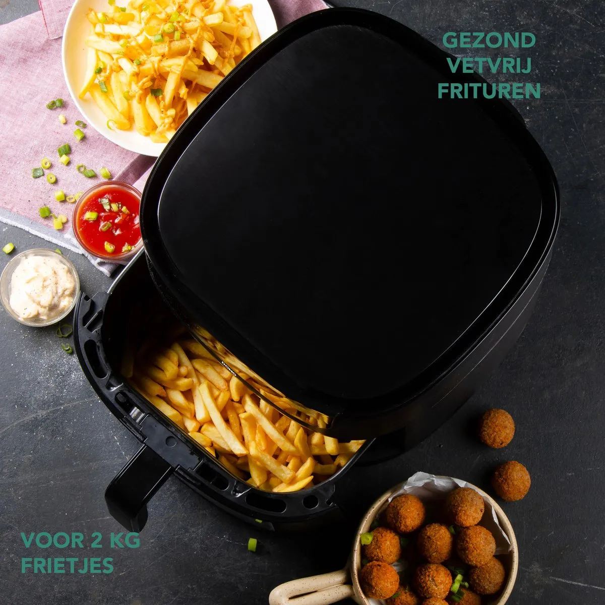 Domo DO543FR Airfryer XXL 8L - Zwart