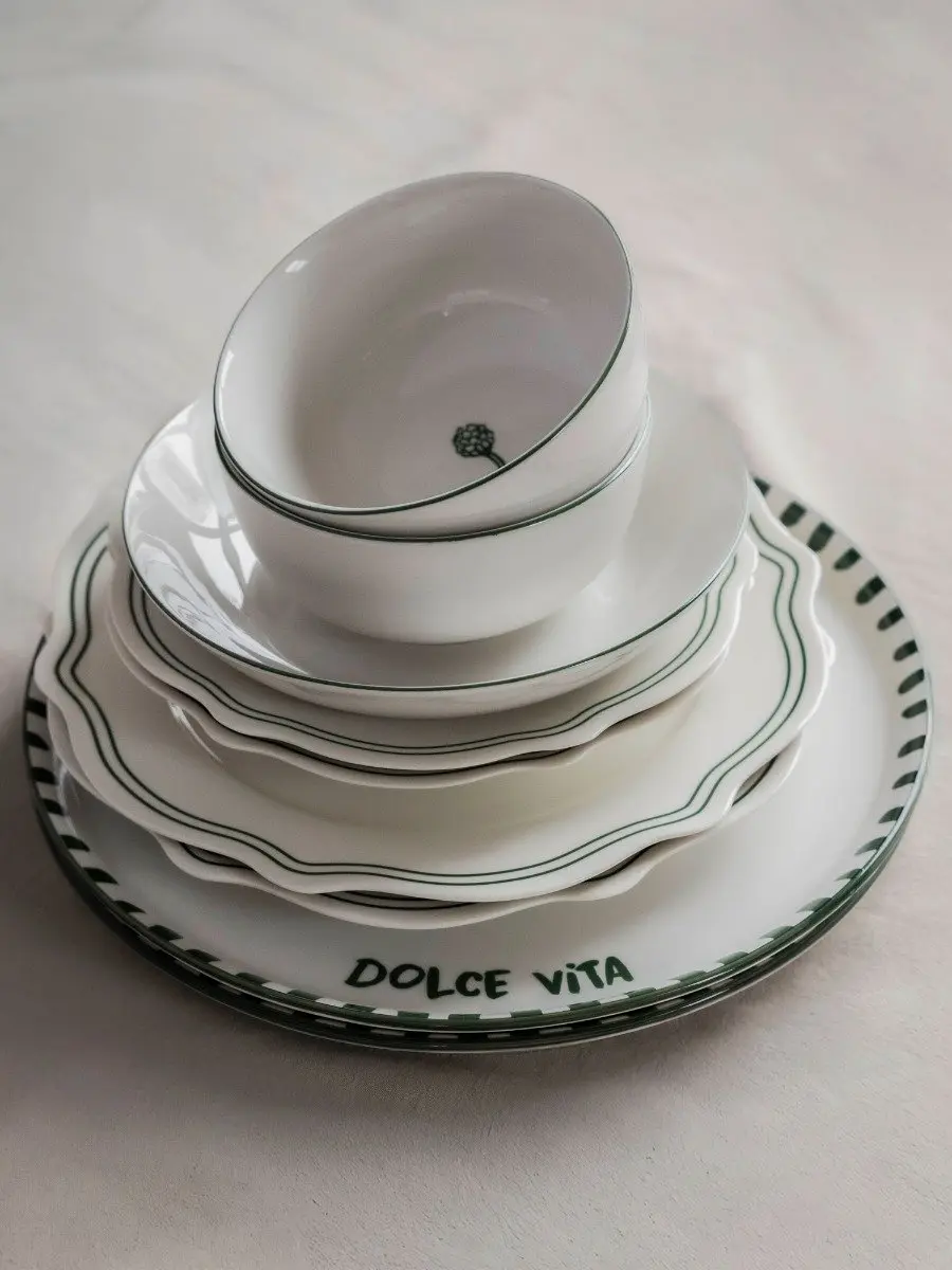 Gusta Della Nonna Schaaltjes - ø10cm - Wit - 2 Stuks