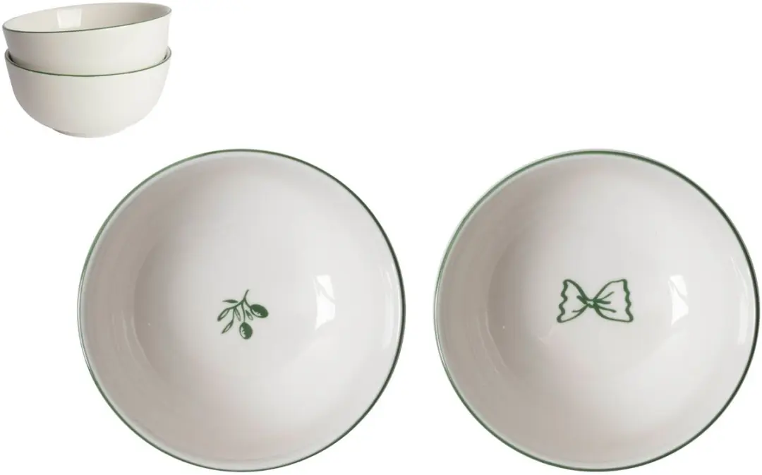 Gusta Della Nonna Schaaltjes - ø10cm - Wit - 2 Stuks