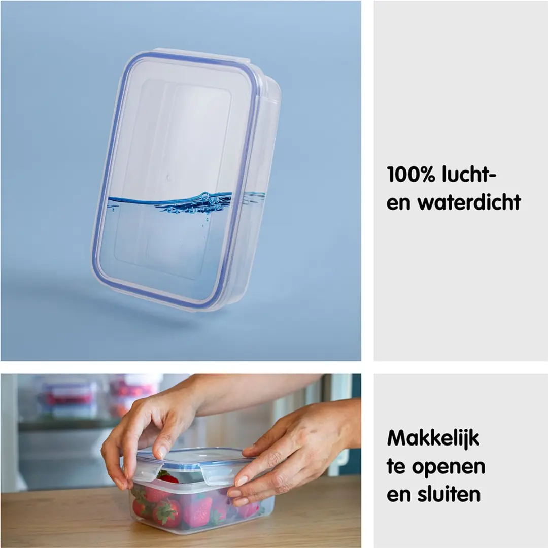 Sunware Vershoudbakjes 2.4L - Set van 4 - 22x15.6x11cm