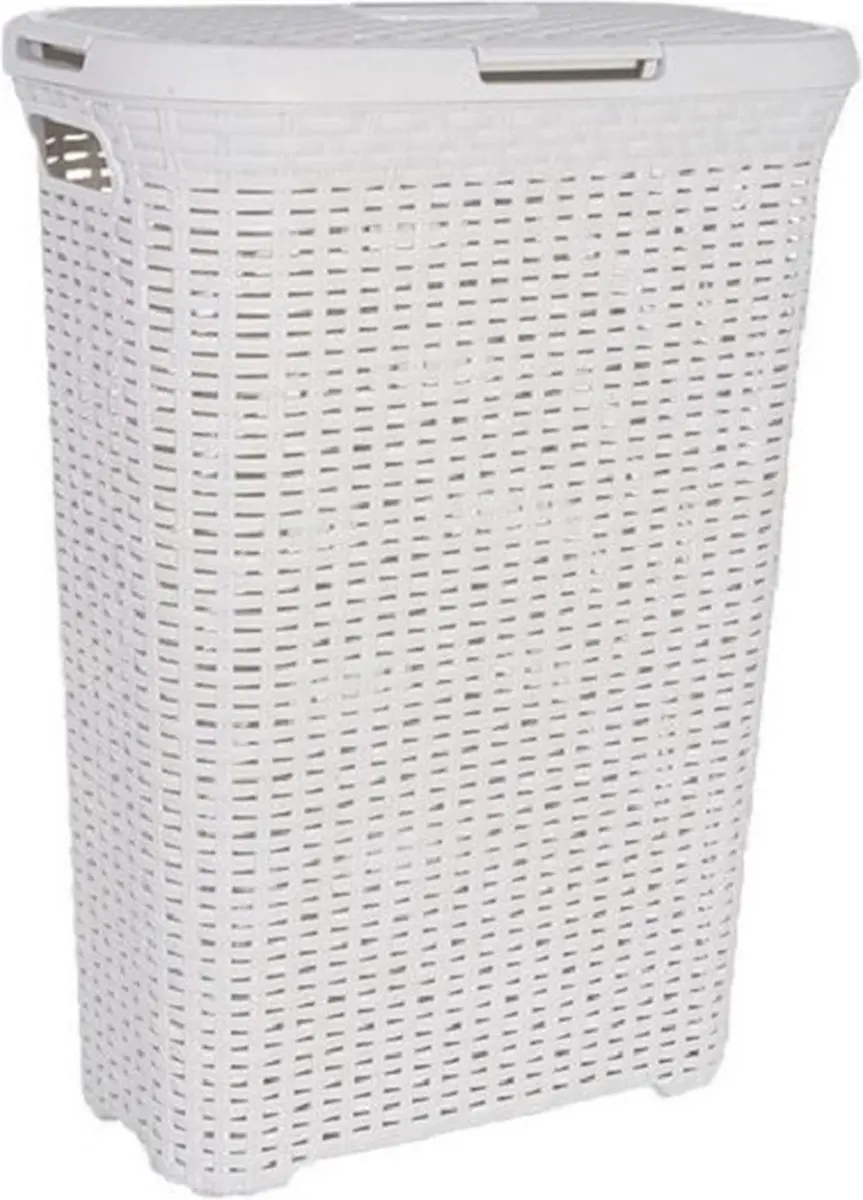 Curver Style Wasmand met deksel 40L - Vintage wit - afbeelding 6 van 6
