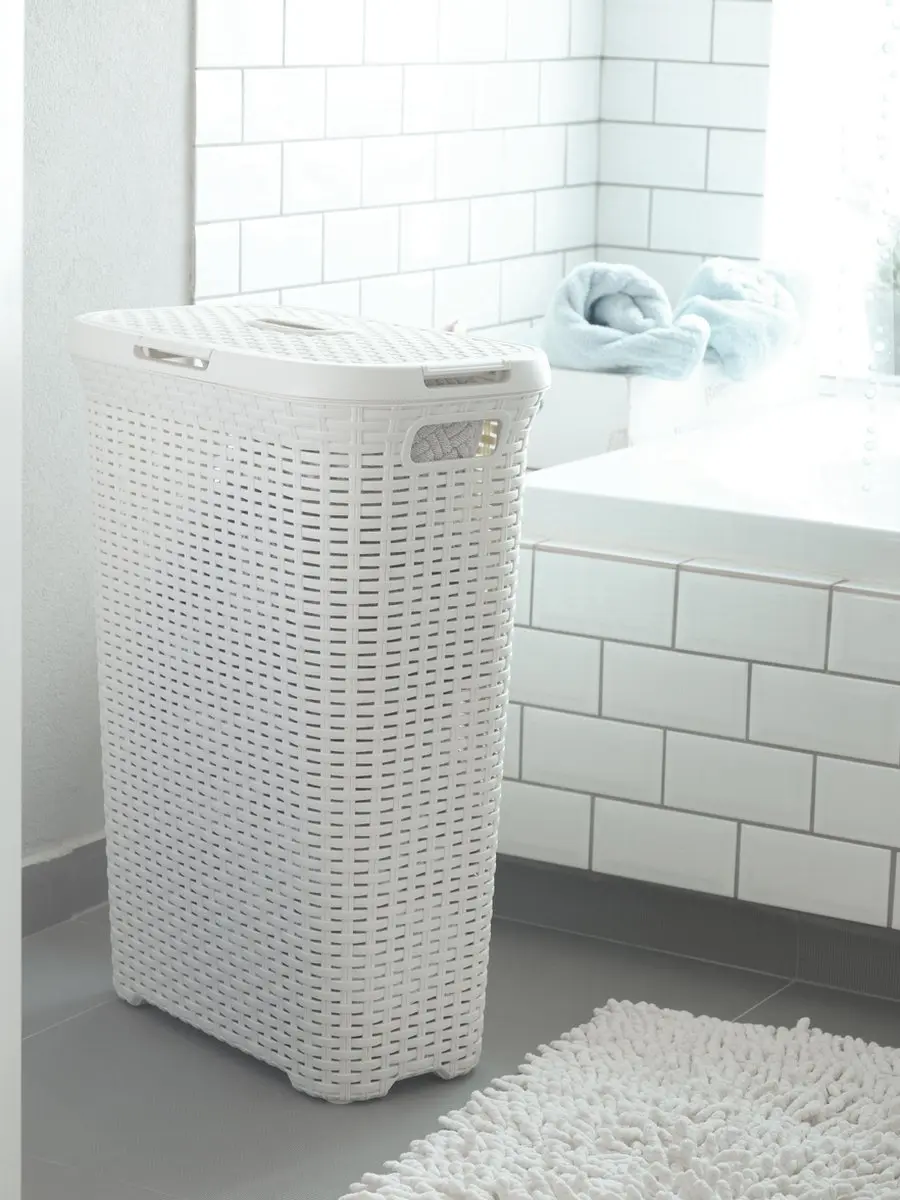 Curver Style Wasmand met deksel 40L - Vintage wit