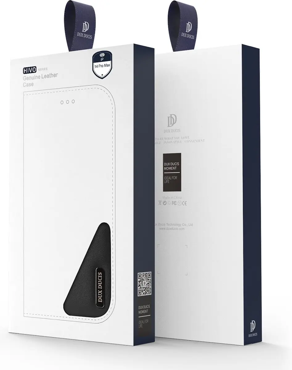 Dux Ducis Hivo Series iPhone 14 Pro Max Hoesje - 3 Pasjes - Zwart