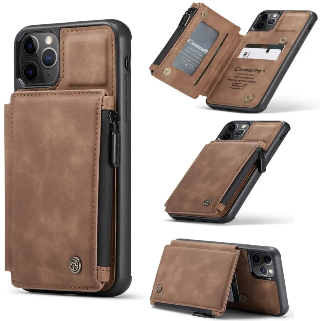 Caseme Back Cover Wallet Kunstleer Hoes iPhone 11 Pro Max