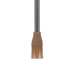 La Cucina Bakkwast 26cm - RVS/Siliconen - Bruin