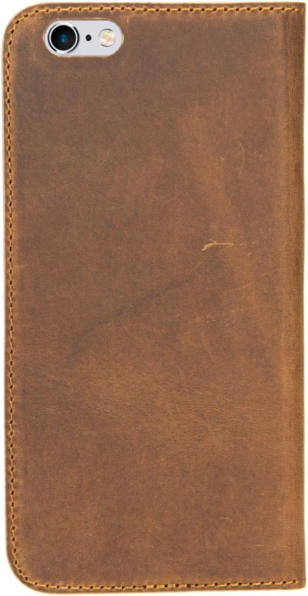 Senza iPhone 6/6s Book Case Raw Series - Bruin