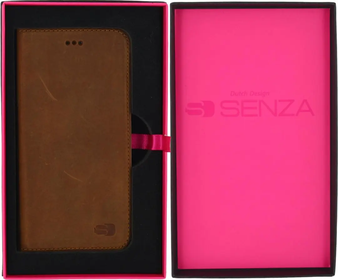 Senza iPhone 6/6s Book Case Raw Series - Bruin