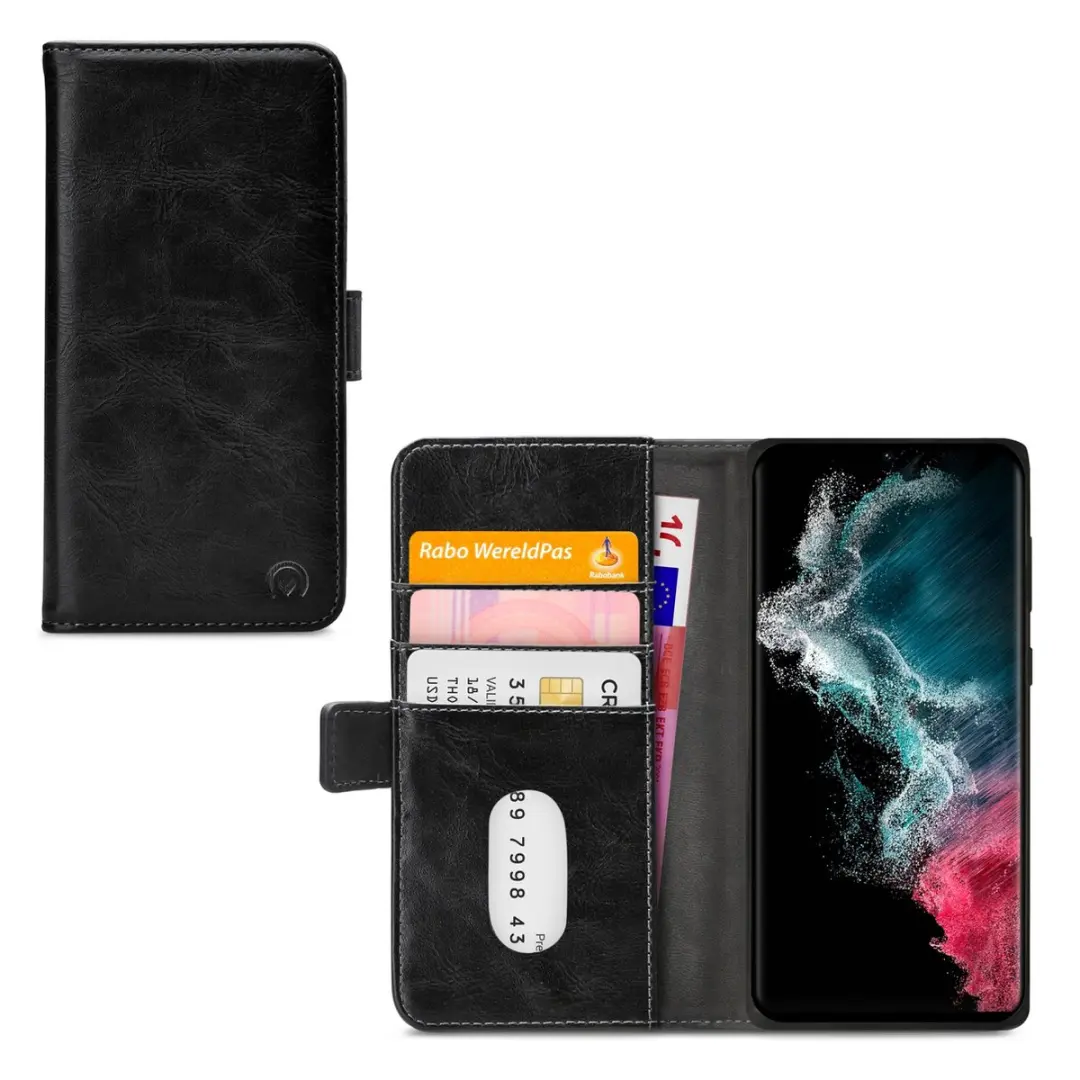 Mobilize Elite Gelly Wallet Book Case mpn-8718256961908 - Samsung Galaxy S22 Ultra - Zwart