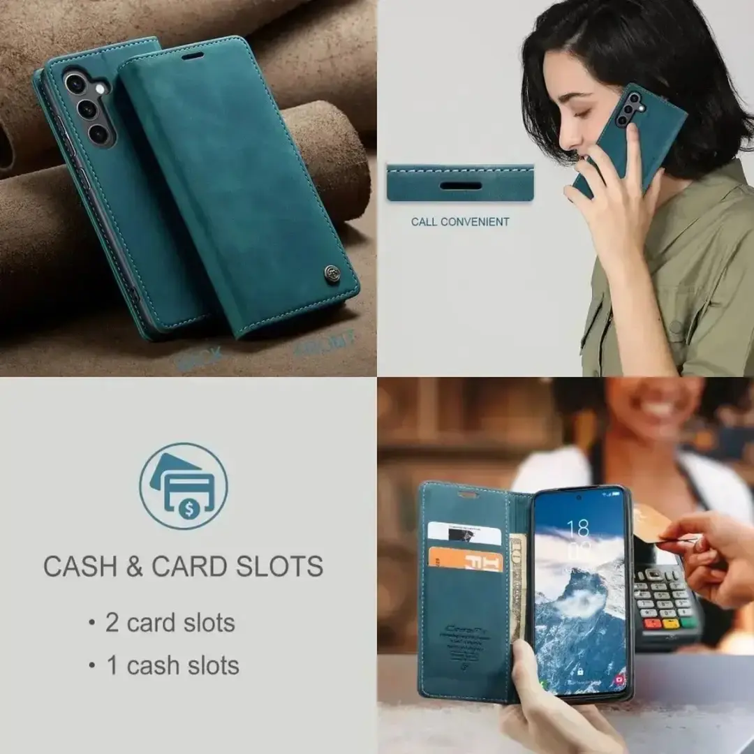 CaseMe 013 Hoesje Samsung Galaxy S25 Plus - Book Case Blauw