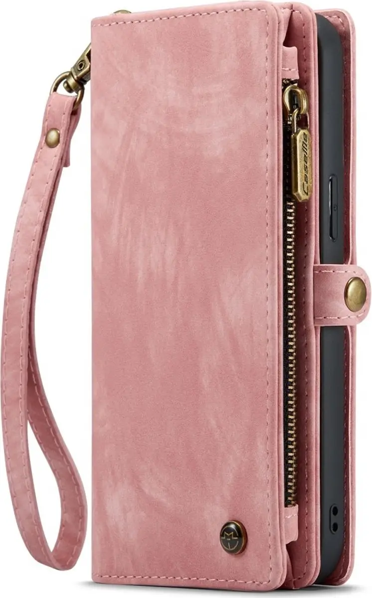 Caseme 008 iPhone 16 Pro Hoesje - Roze - 8 Pasjes