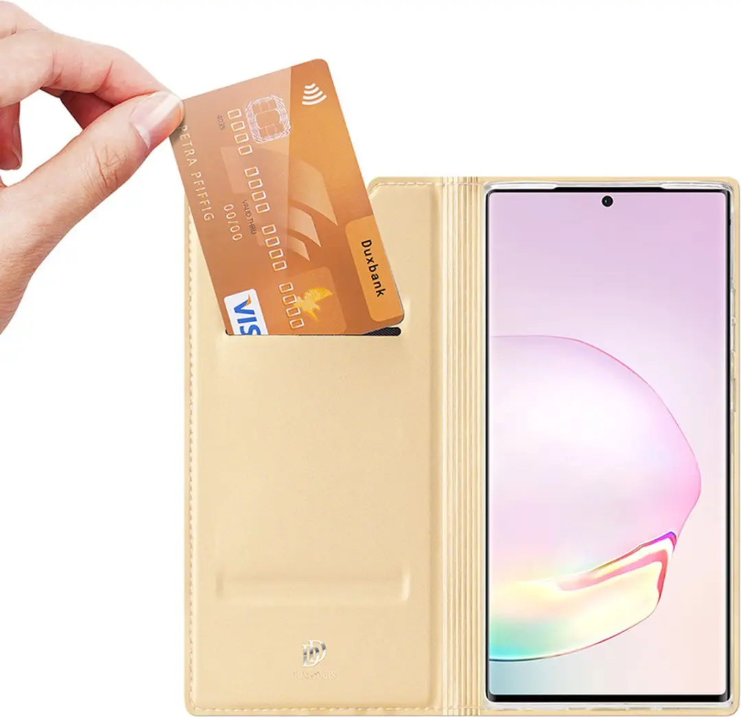 Dux Ducis Pro Series Slim Wallet Hoes - Samsung Galaxy Note20 - Goud