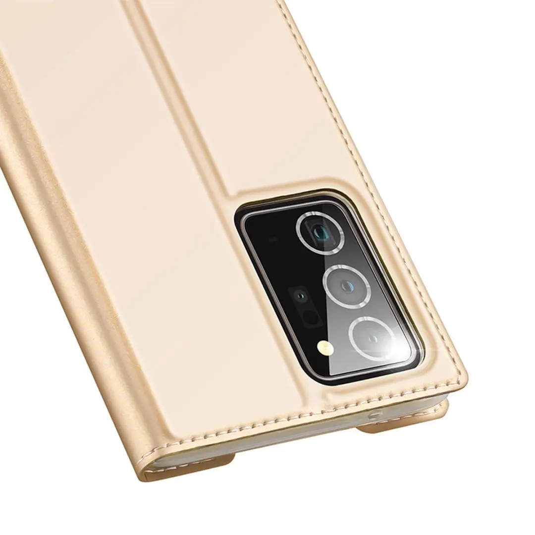Dux Ducis Pro Series Slim Wallet Hoes - Samsung Galaxy Note20 - Goud