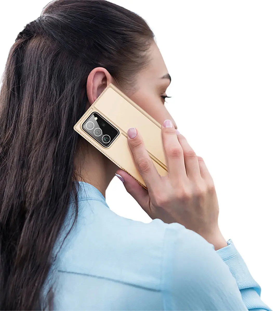 Dux Ducis Pro Series Slim Wallet Hoes - Samsung Galaxy Note20 - Goud