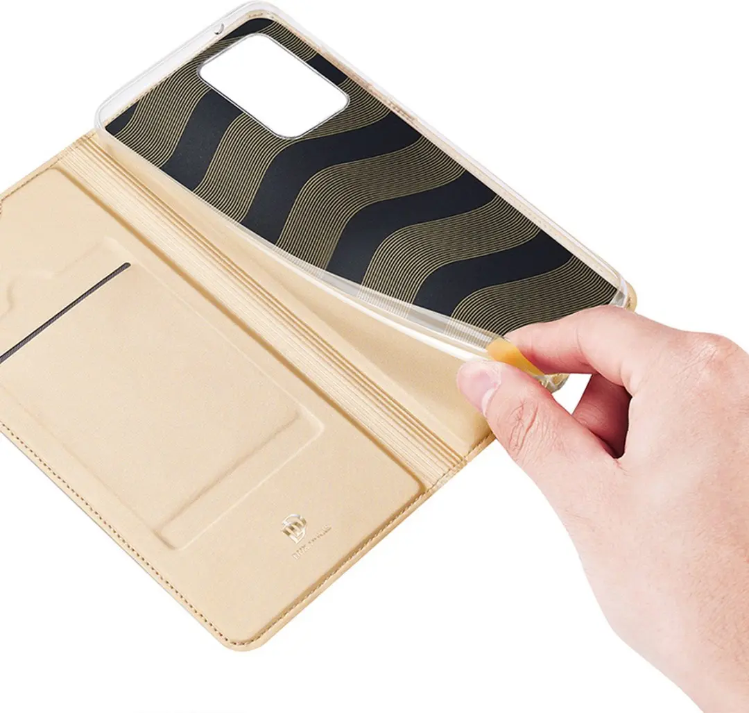 Dux Ducis Pro Series Slim Wallet Hoes - Samsung Galaxy Note20 - Goud