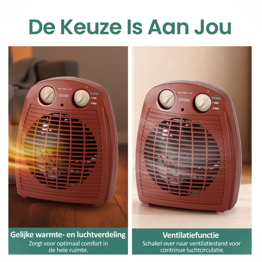 Emerio FH-106737.13 Ventilator Kachel 2000W - Rood
