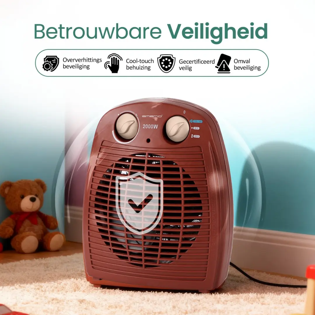 Emerio FH-106737.13 Ventilator Kachel 2000W - Rood