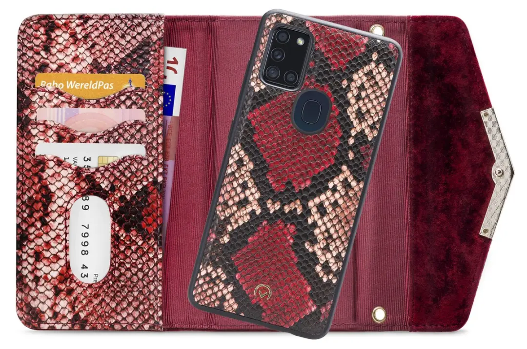 Mobilize Samsung Galaxy A21s Hoesje mpn-8718256932786 - Rood - 4 Pasjes