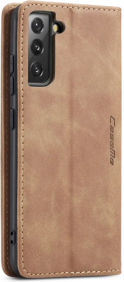 Caseme 013 Book Case Hoesje Samsung Galaxy S22 - 2 Pasjes - Bruin