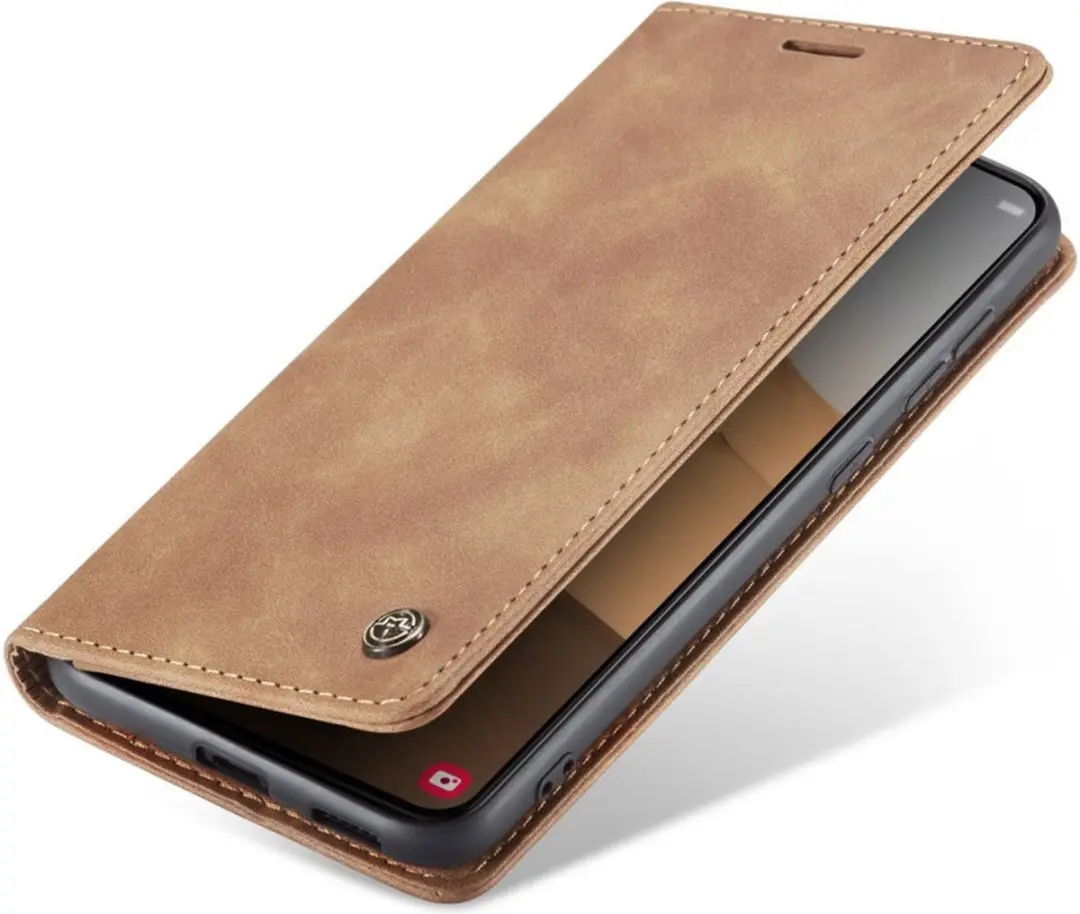 Caseme 013 Book Case Hoesje Samsung Galaxy S22 - 2 Pasjes - Bruin - afbeelding 6 van 6