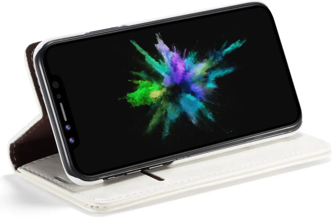 Caseme Kunstleer Wallet voor iPhone XR - 3 Pasjes - Wit