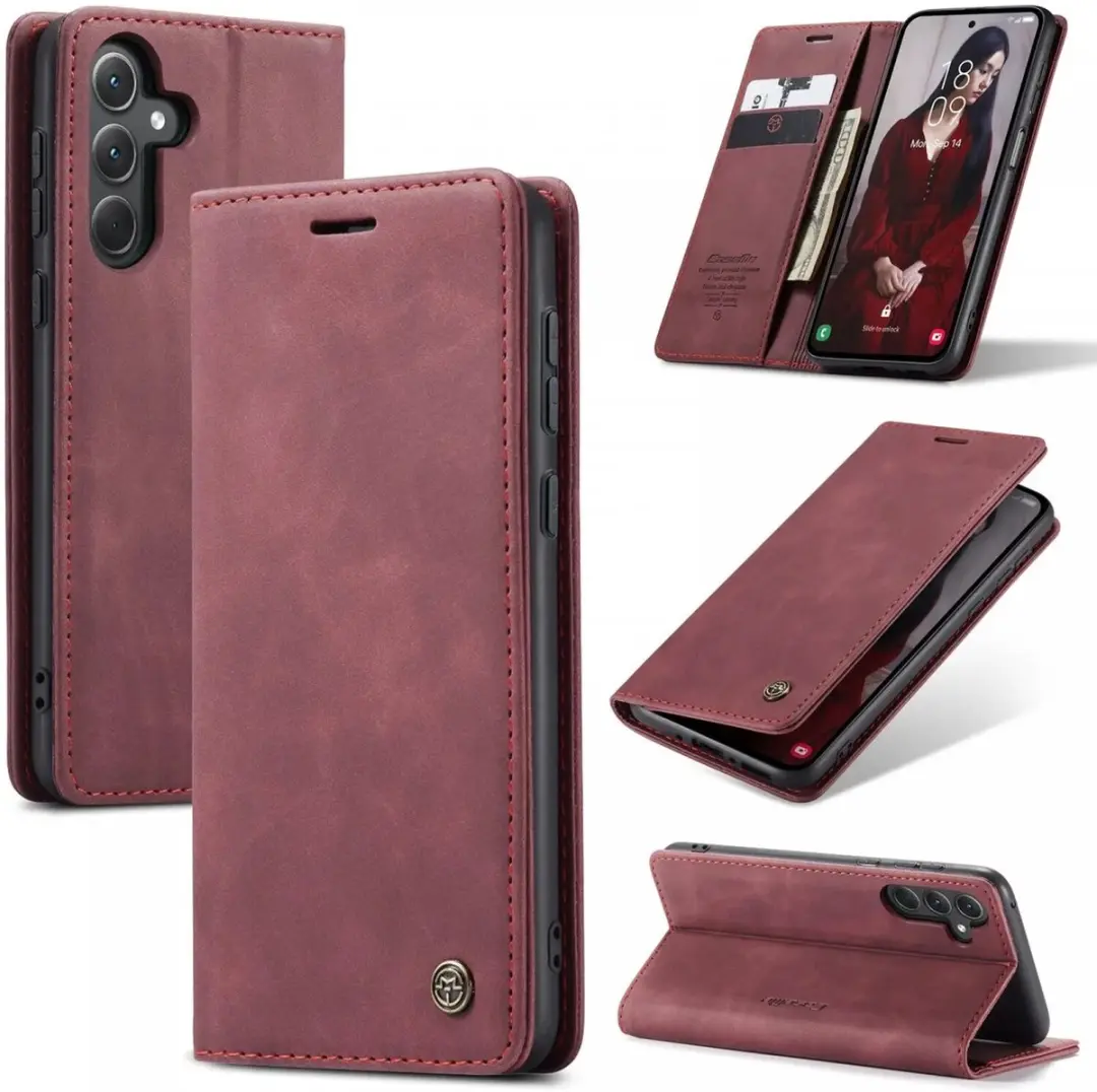 Caseme 013 Hoesje Samsung Galaxy A35 - Book Case Rood