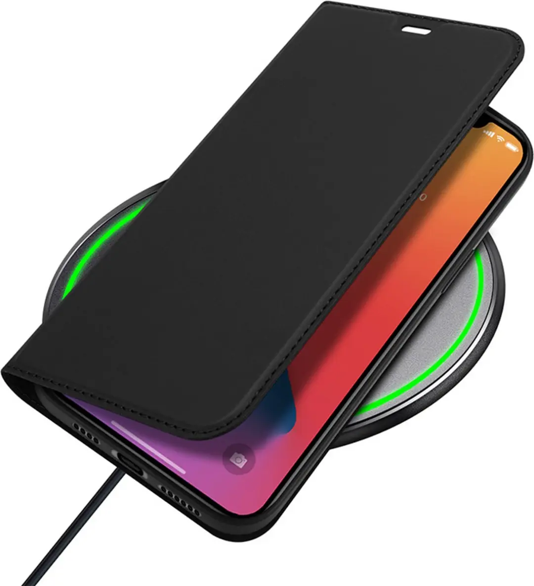 Dux Ducis Pro Serie Slim Wallet Hoes iPhone 12 Pro Max - Zwart