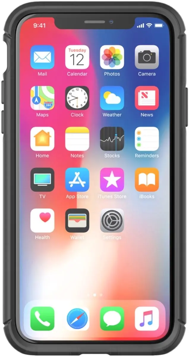 Tech21 Pure Clear T21-5858 iPhone Hoes - iPhone X/10 - Transparant - Zwart