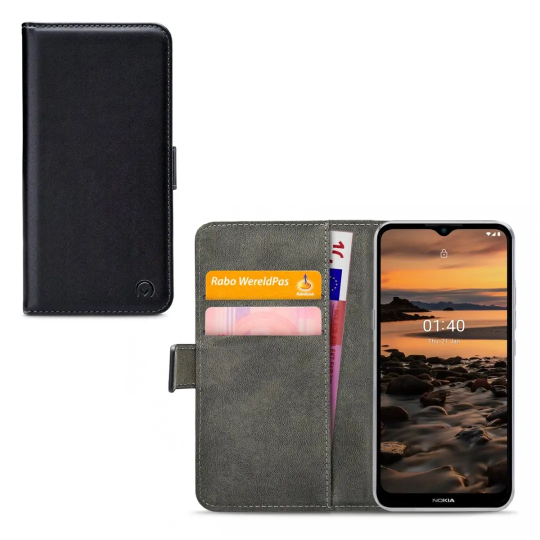 Mobilize Classic Gelly Wallet Bookcase Nokia 1.4 - Pasjeshouder Zwart