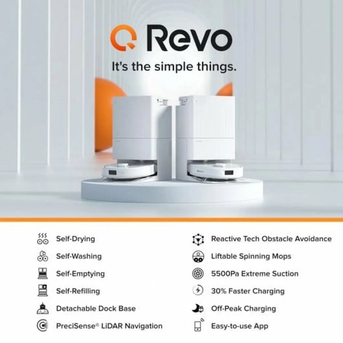 Roborock Q Revo Robotstofzuiger R100037 - Wit