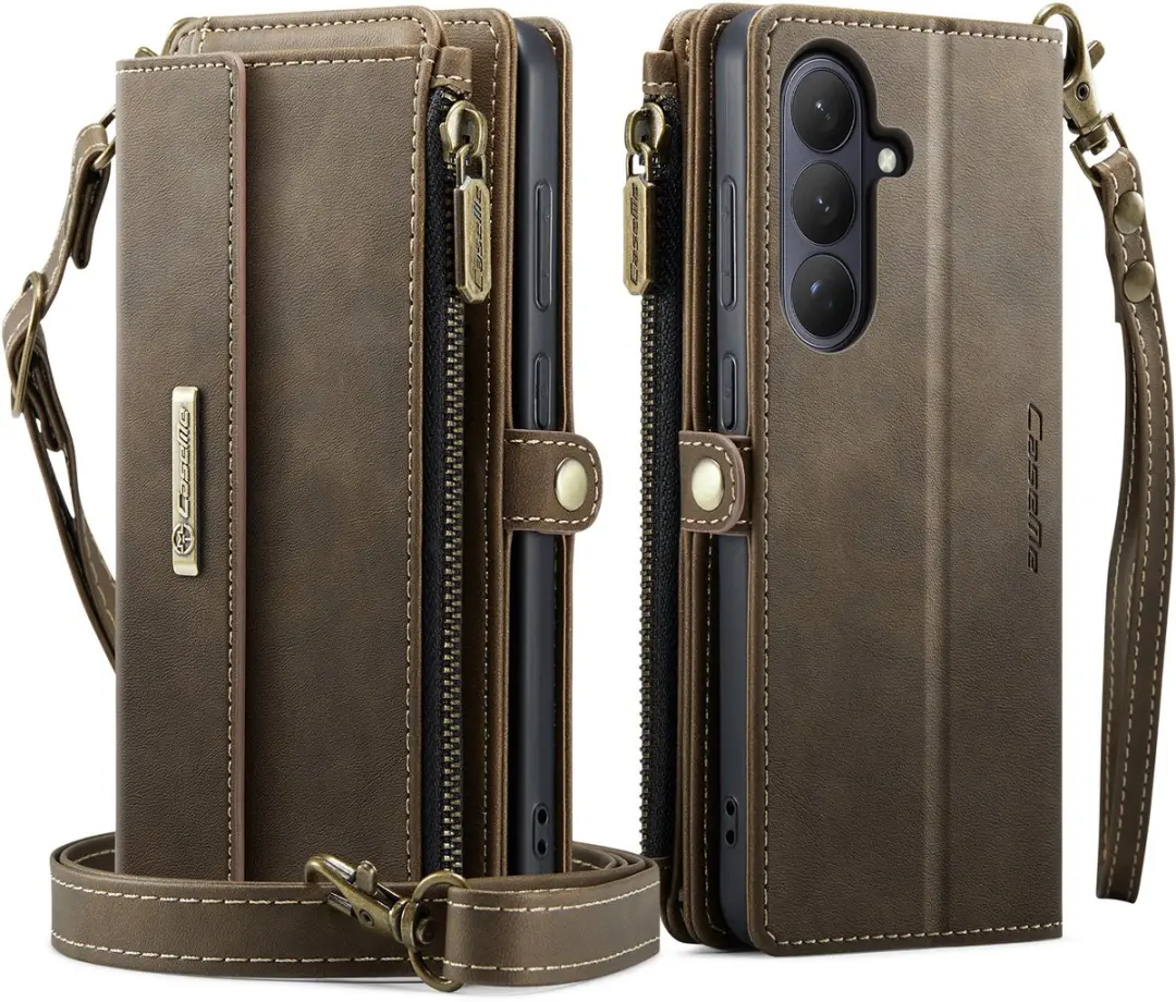 Caseme Hoesje Samsung Galaxy S26 Plus - 9 Pasjes - Bruin
