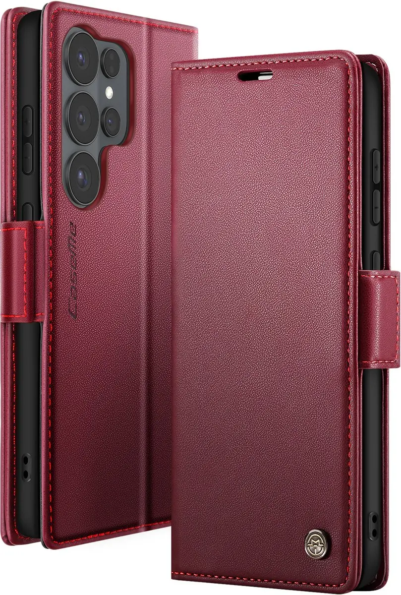 Caseme Etui Galaxy S26 Ultra Anti-RFID Bordeaux - FOLIO-KAZME-RD-S26U