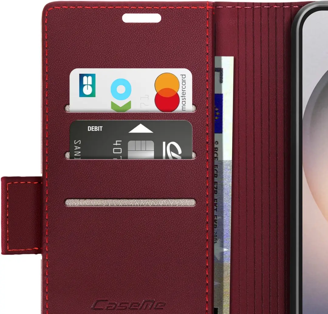 Caseme Etui Galaxy S26 Ultra Anti-RFID Bordeaux - FOLIO-KAZME-RD-S26U