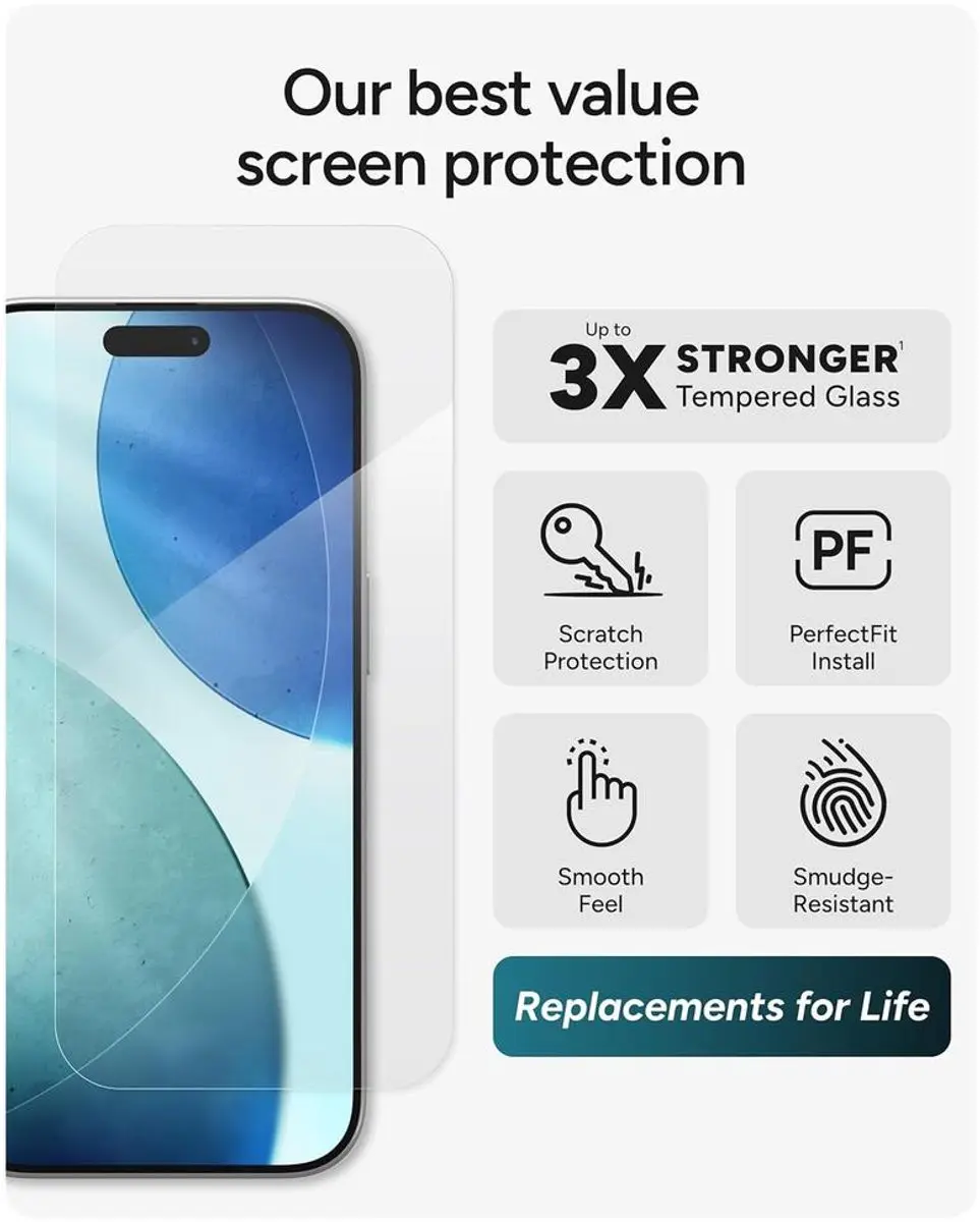 ZAGG InvisibleShield Glass+ iPhone 17 Schermbeschermer - Tempered Glass