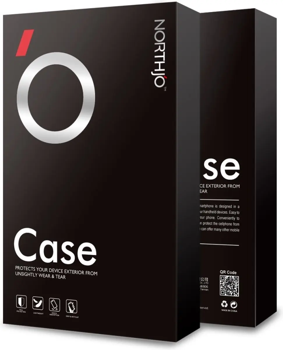 NORTHJO iPhone 13 Hoesje 2-in-1 - Transparant
