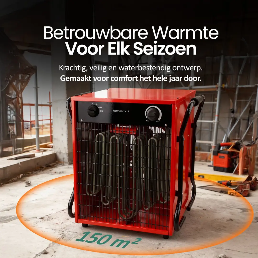 Emerio FH-117330 Power Ventilatorkachel 15000W - Rood